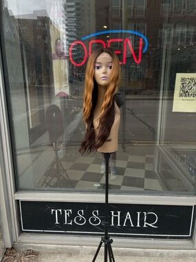 Ombre Long Wavy Wig - Honey Blonde to Dark Brown